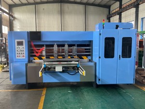 Corrugated box rotary die cutting pizza box making machine